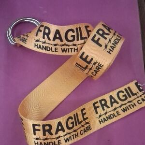 'Fragile' Yellow Industrial Belt